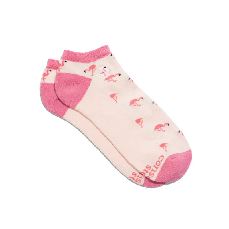 Conscious Step Socks that Protect Flamingos, Pink, Ankle, Small