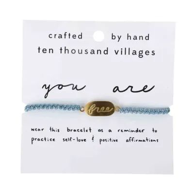 Affirmation Bracelet - You Are Free, Nepal