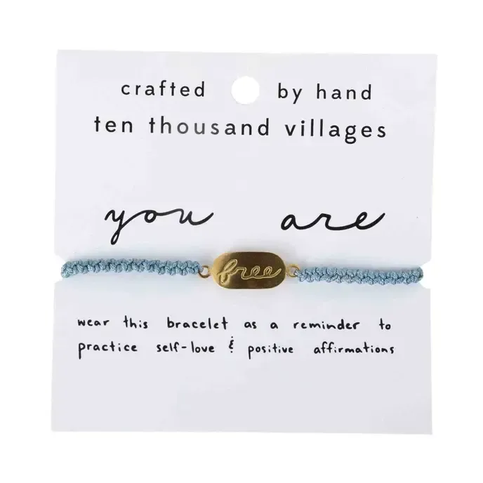 Affirmation Bracelet - You Are Free, Nepal