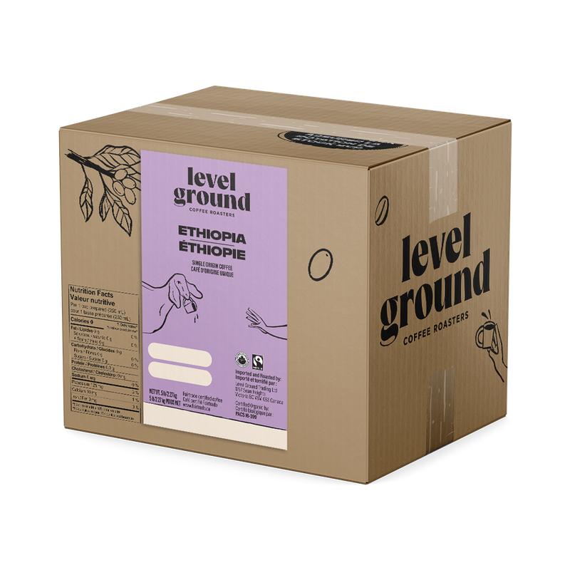 Coffee - Level Ground Ethiopia Bean - 5lb Box