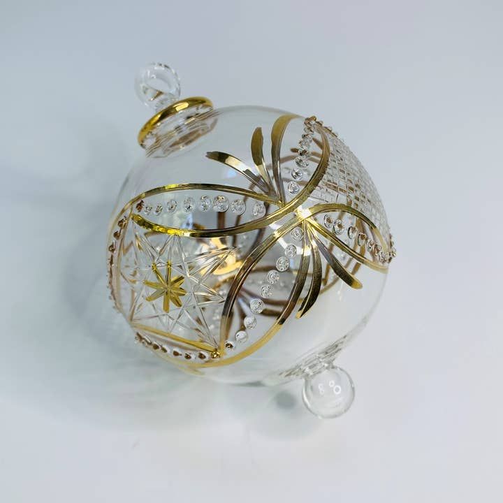 Blown Glass Ornament - Gold Carousel, Egypt