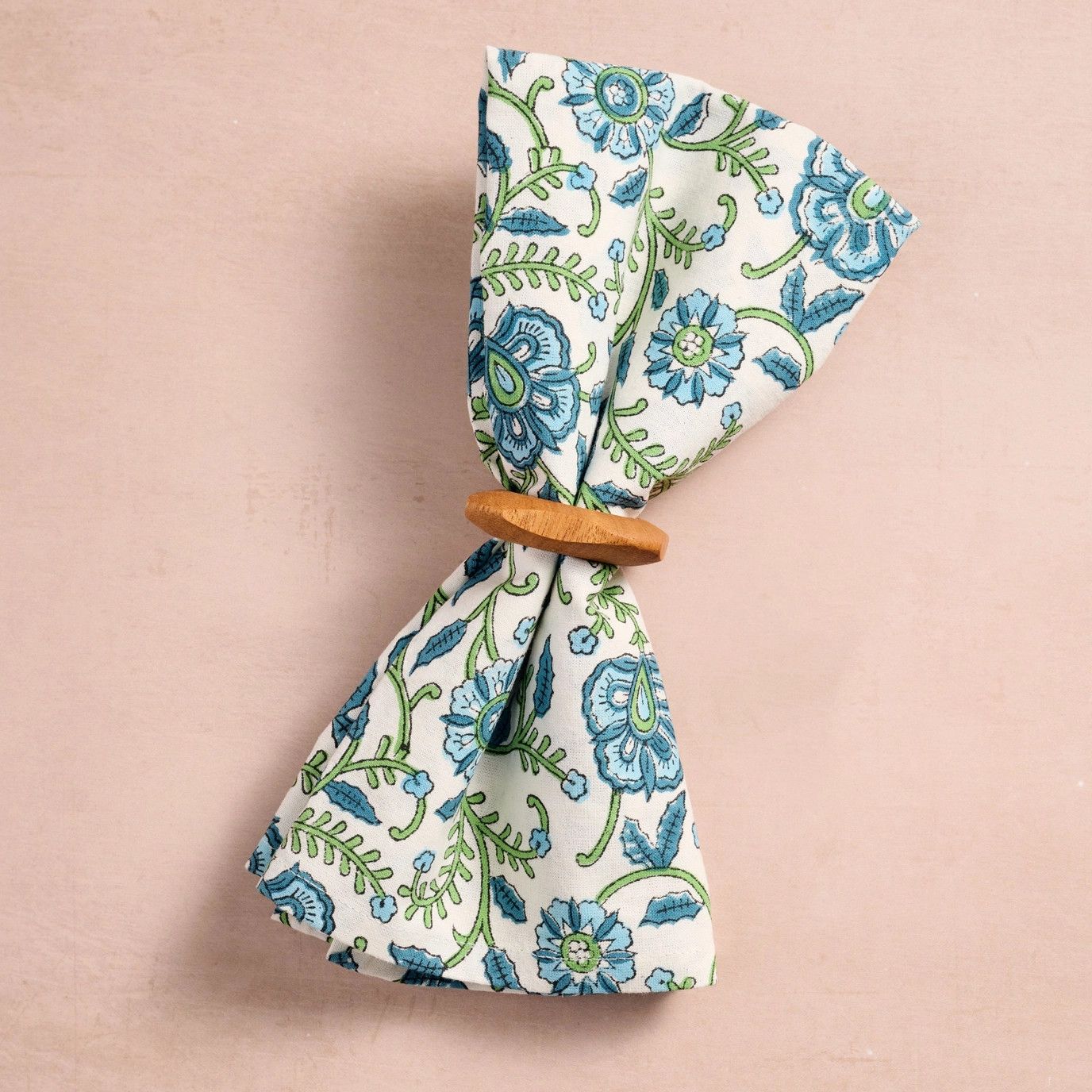 Sharan Floral Block Print Napkin 20"x20", India