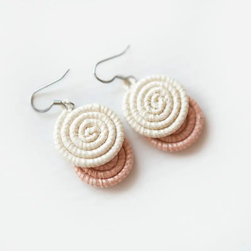 Blush- Kinga  Earrings, Rwanda
