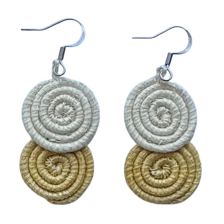 Pale Yellow, Kinga  Earrings, Rwanda