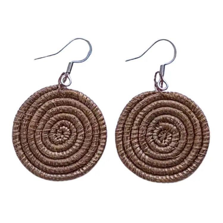 Mocha - Small Disc Earring, Rwanda