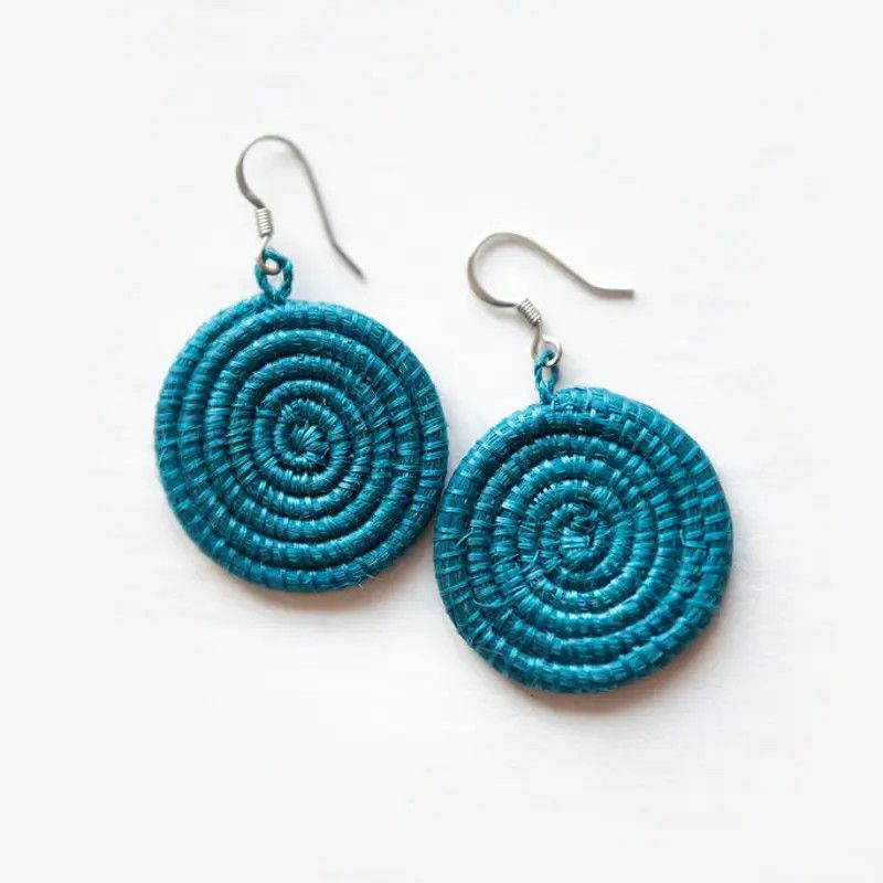 Celestial Blue - Small Disc Earring, Rwanda