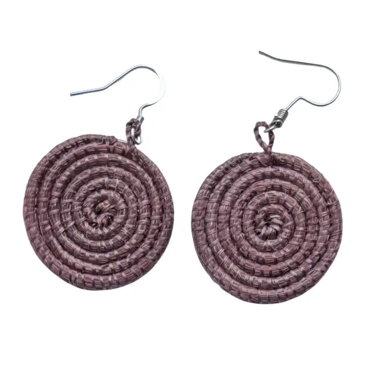 Oxblood - Small Disc Earring, Rwanda