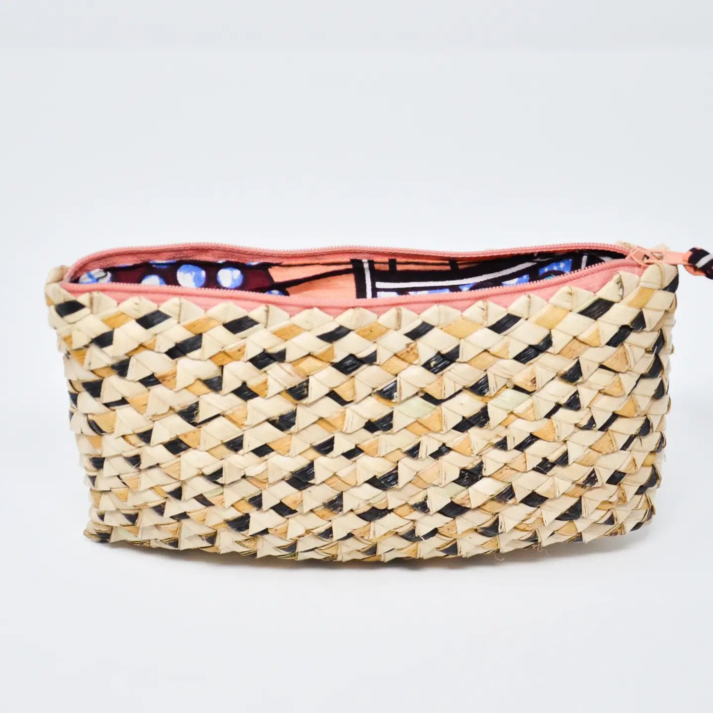 Coral- Palm Leaf Clutch, Rwanda