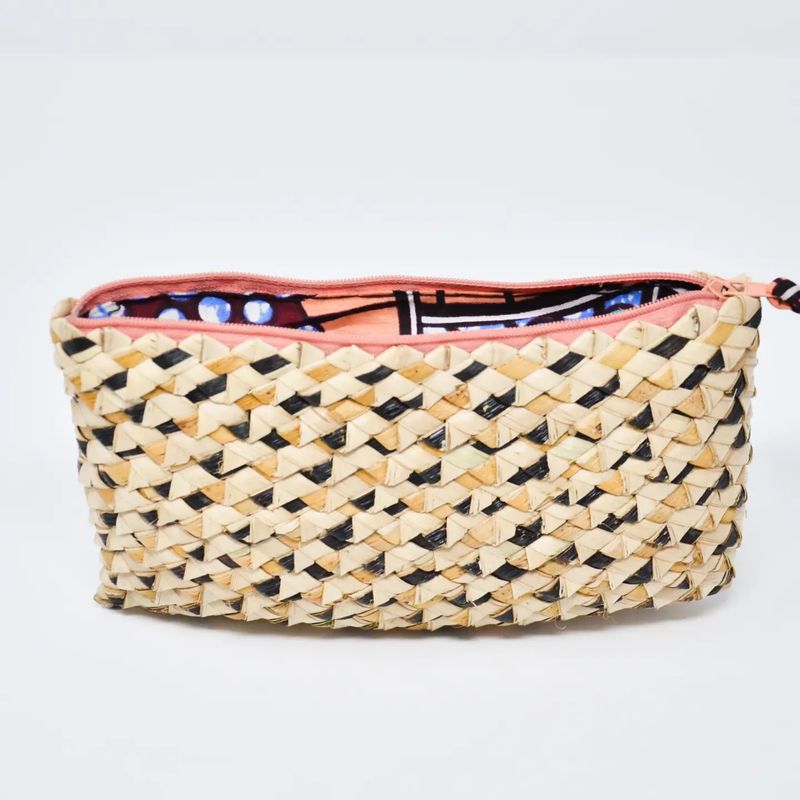 Coral- Palm Leaf Clutch, Rwanda