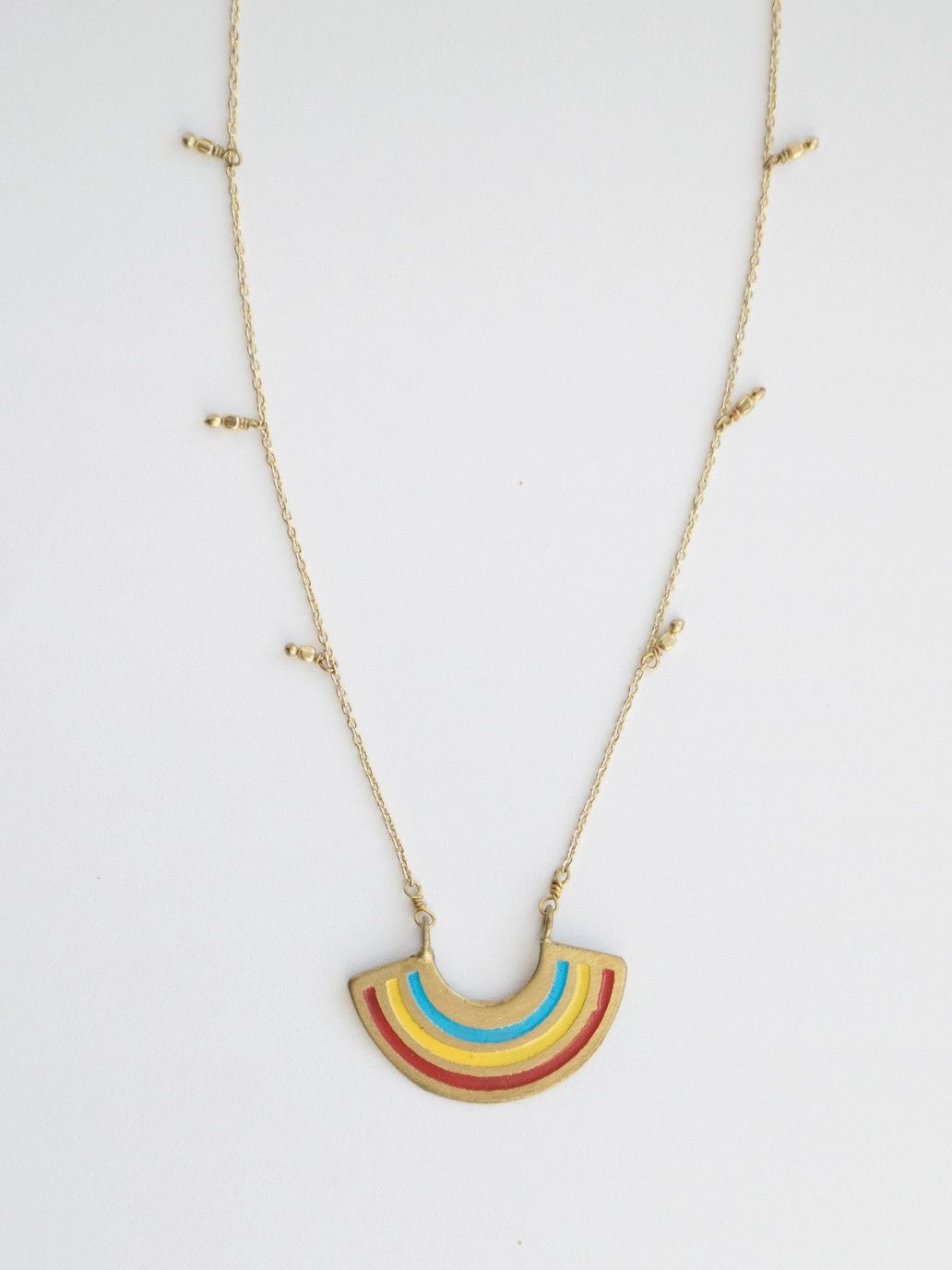 Multi Color Petite Rainbow Necklace, India