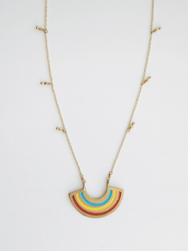 Multi Color Petite Rainbow Necklace, India