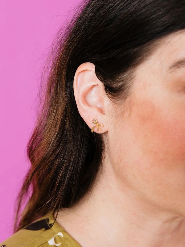 Palm Tree Stud Earrings, India