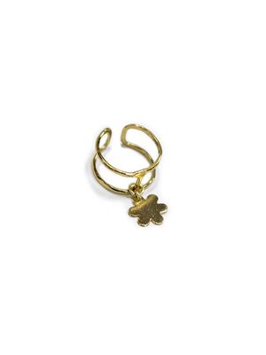 Petite Flower Charm Ring Gold, India
