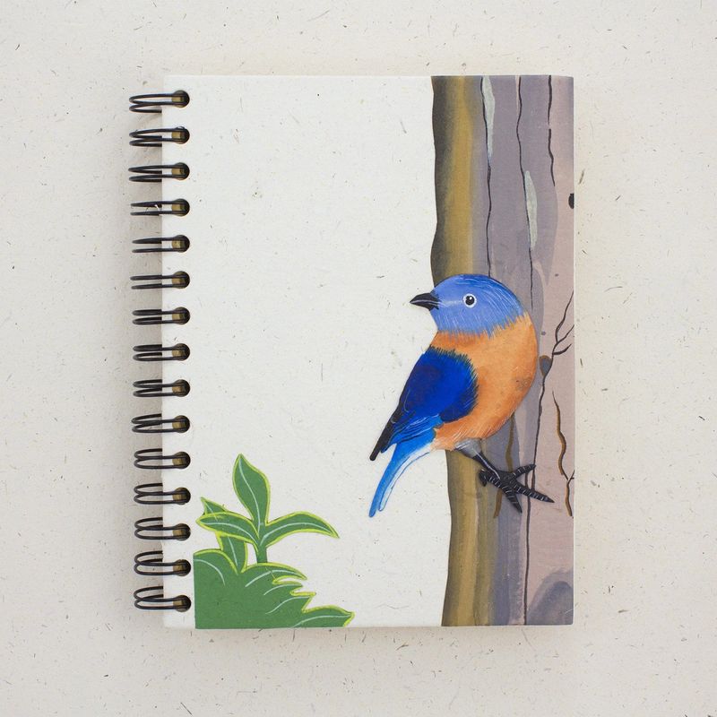 Large Notebook- Bluebird Natural White, Sri Lanka