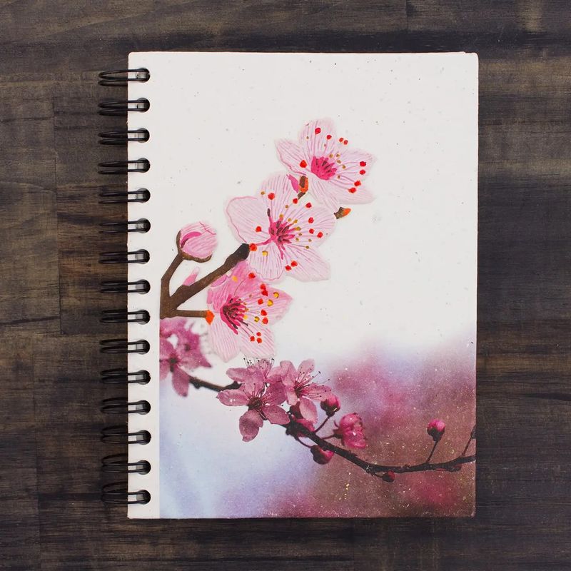 Large Notebook- Cherry Blossoms, Sri Lanka