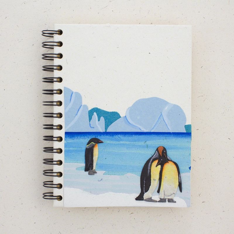 Large Notebook- Penguins Natural White, Sri Lanka