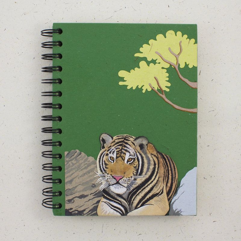 Large Notebook- Tiger Dark Green, Sri Lanka