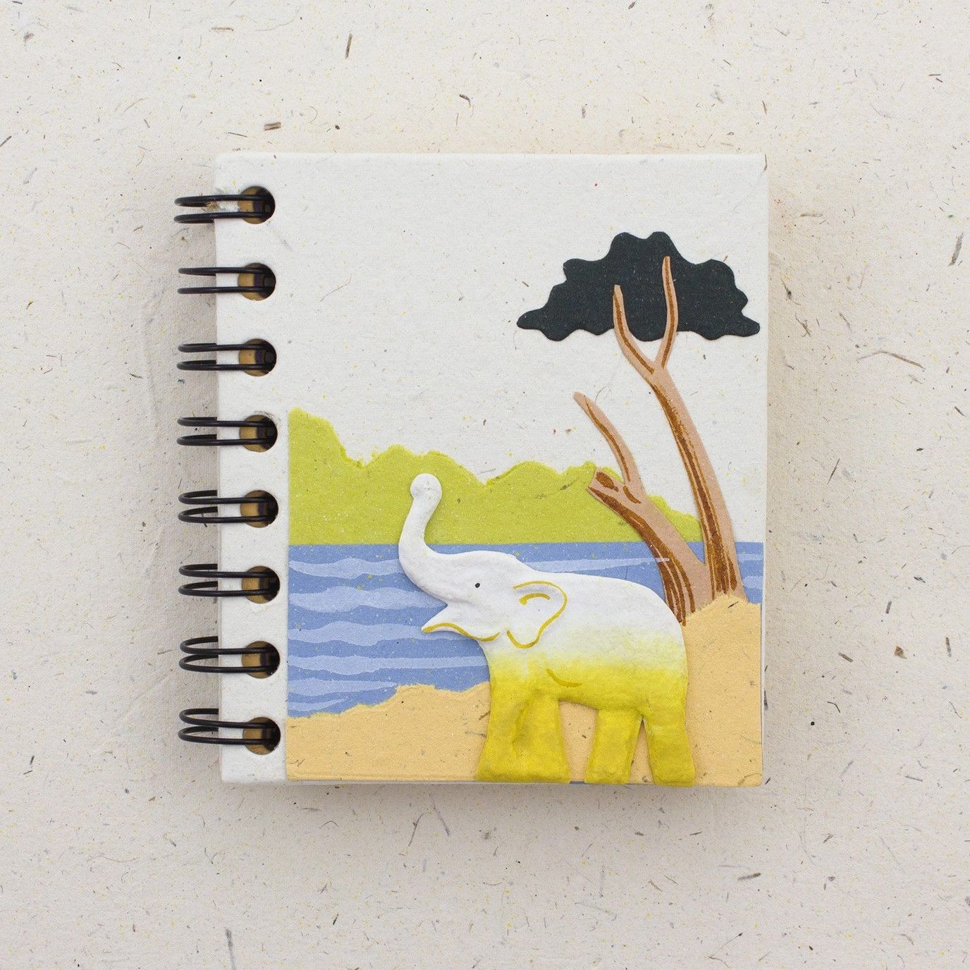 Small Notebook-  Elephant Natural White, Sri Lanka