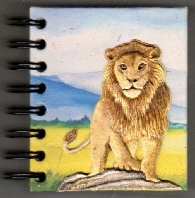 Small Notebook- Lion Natural White, Sri Lanka