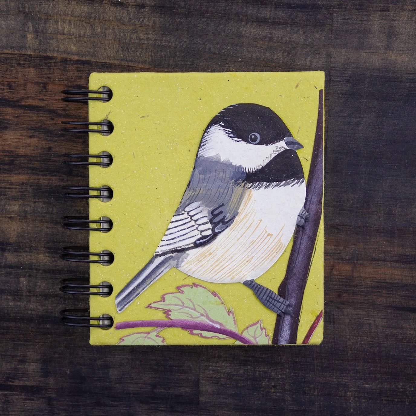 Small Notebook- Chickadee Light Green, Sri Lanka