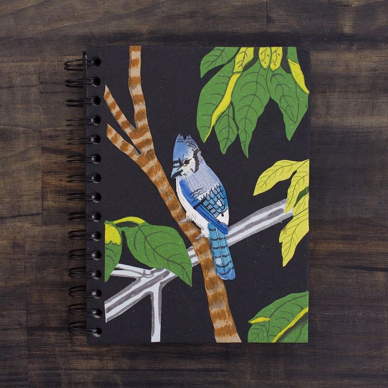 Large Notebook -Blue Jay, Sri Lanka