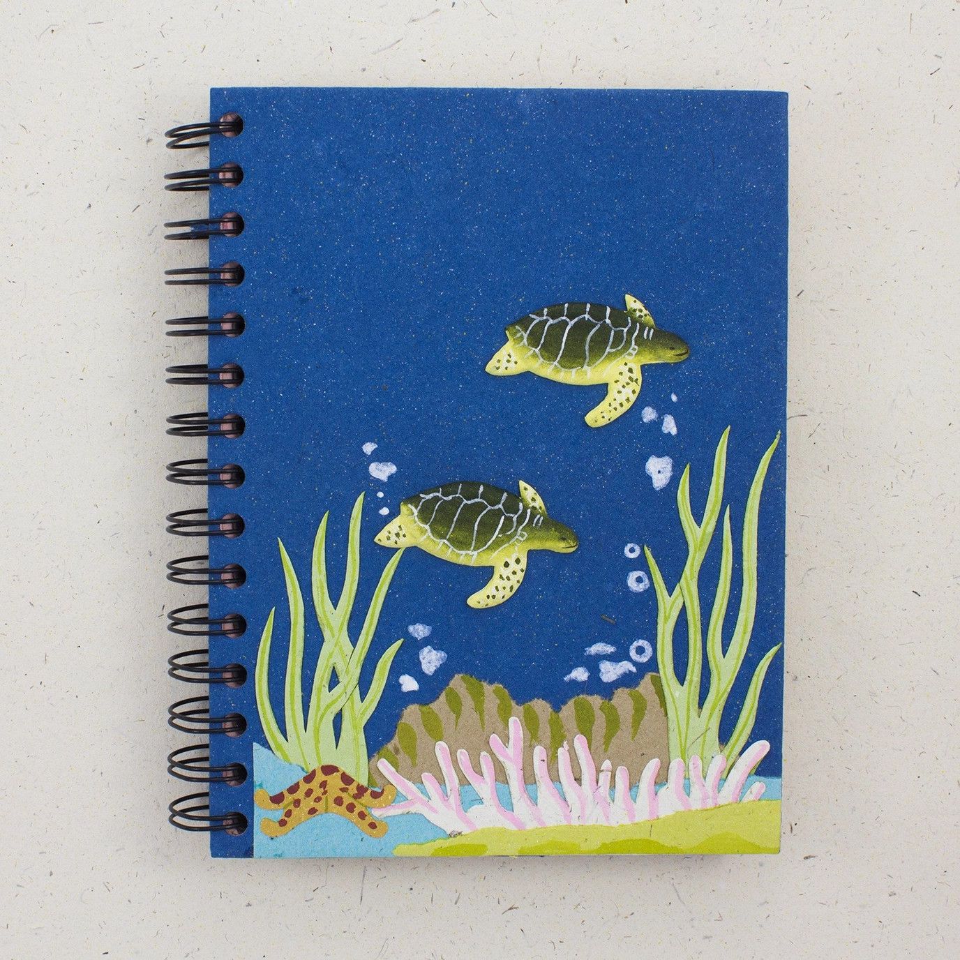 Large Notebook -Sea Turtles Blue, Sri Lanka