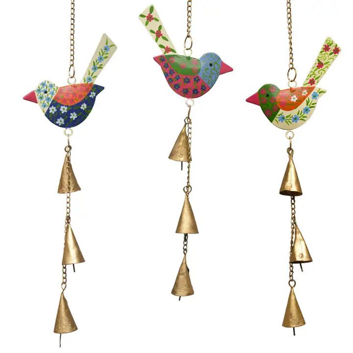 Assorted Blossom Bird Wind Chime, India