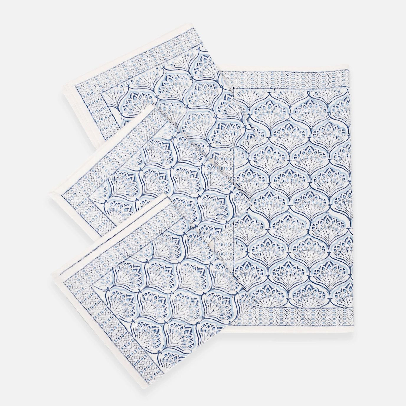 Blue Lotus Napkin, India
