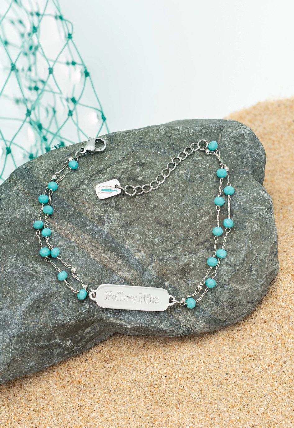 Follow Him Bracelet Silver, China