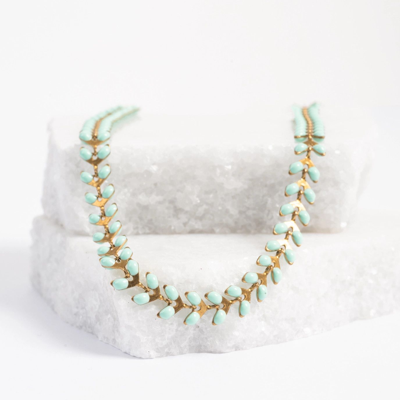 Seeds of Hope Necklace-Mint Green, China