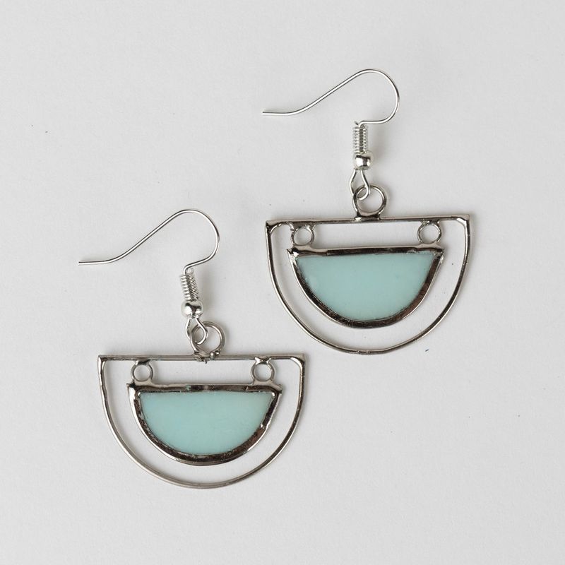 Half Moon Capiz Earrings, Philippines