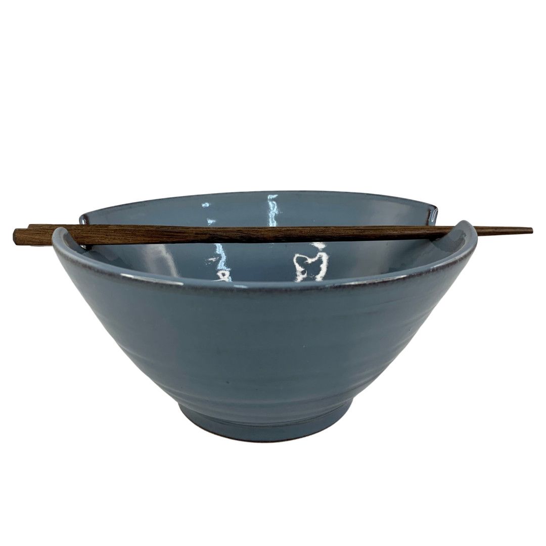 Chopsticks and Blue Bowl Set, Nepal
