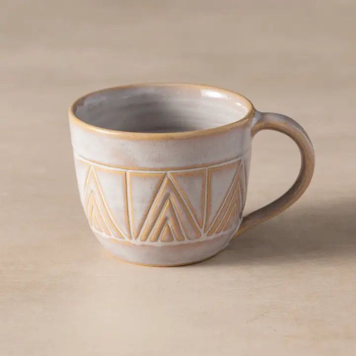 Mountain Peaks Ceramic Tea Cup, Nepal