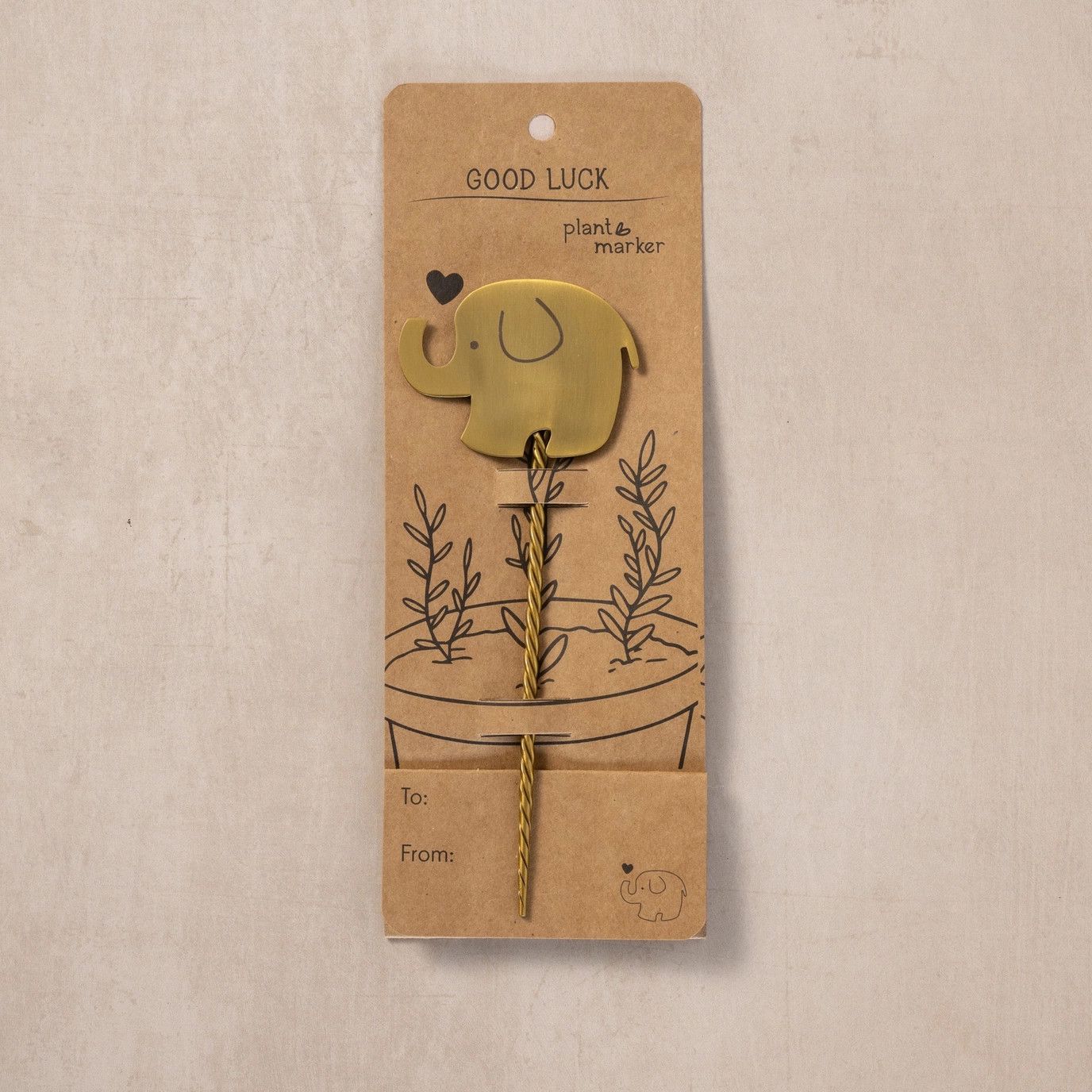 Plant Marker W/Card - Elephant, India