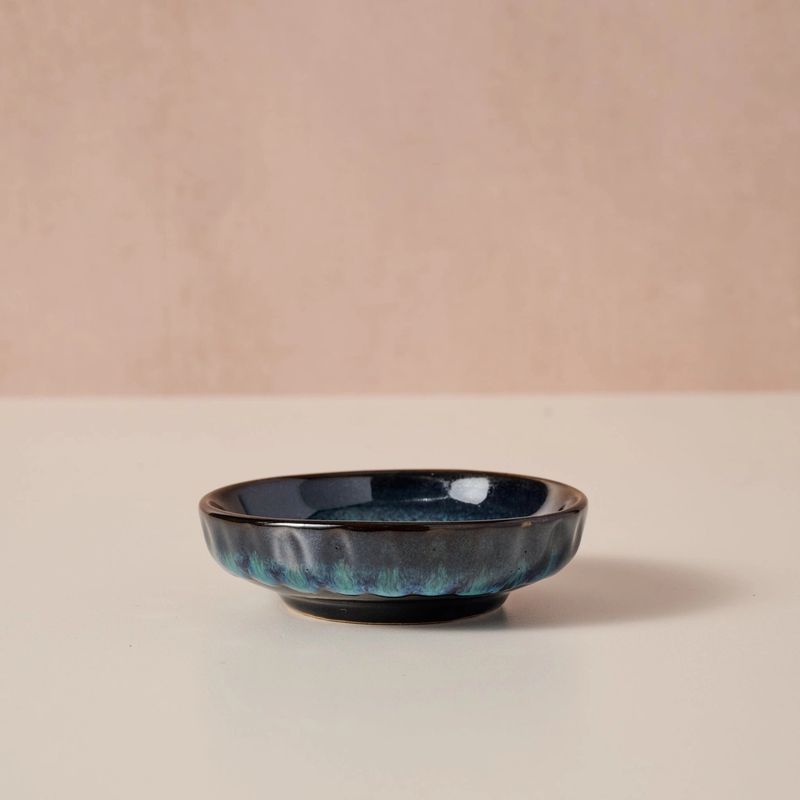 Tron Drip Glaze Olive Oil Dish, Vietnam