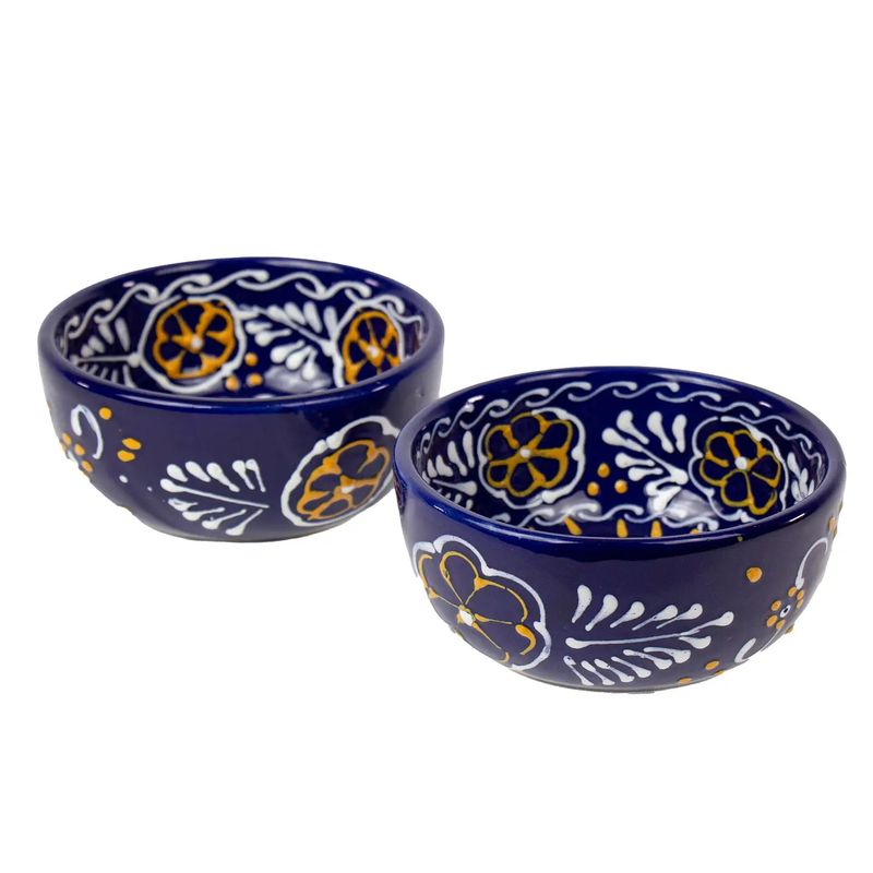Encantada Handmade Pottery Bowl, Blue, Mexico