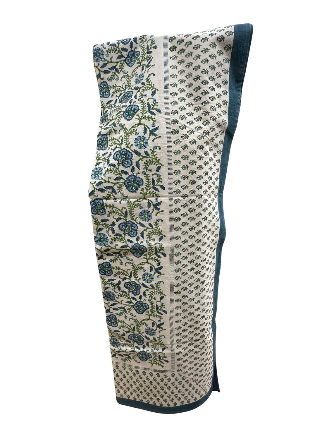 Sharan Floral Block Print Tablecloth 90" x 60", India