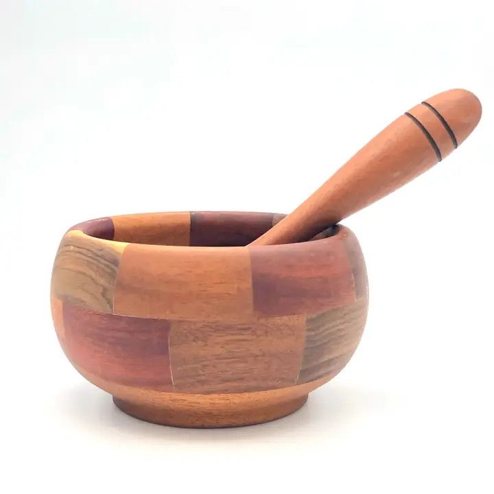 Tropical Hardwood Mortar &amp; Pestle-Multi-Wood, Nicaragua