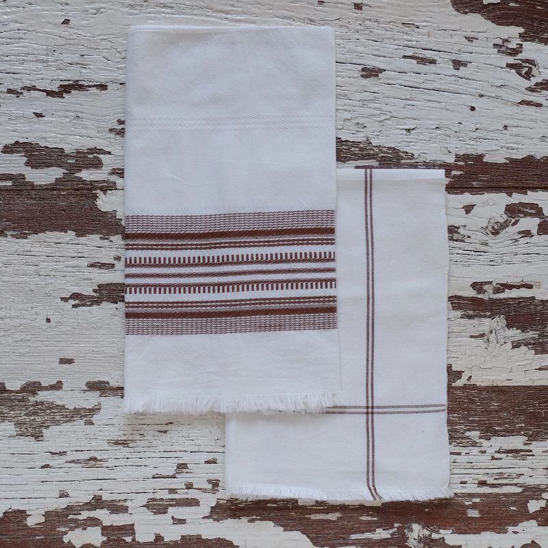 espresso brown kitchen towel, guatemala