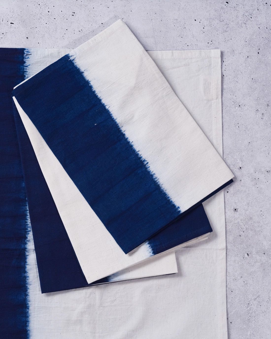 Blue Cotton Cloth Napkin-Ombre, India