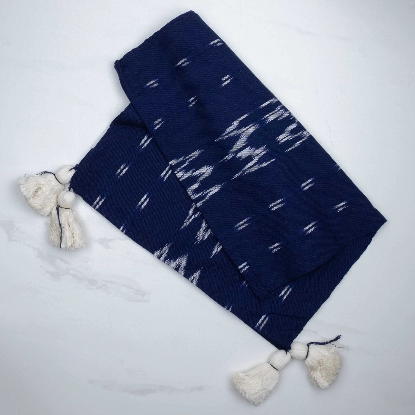 Serpentina Indigo Table Runner, India