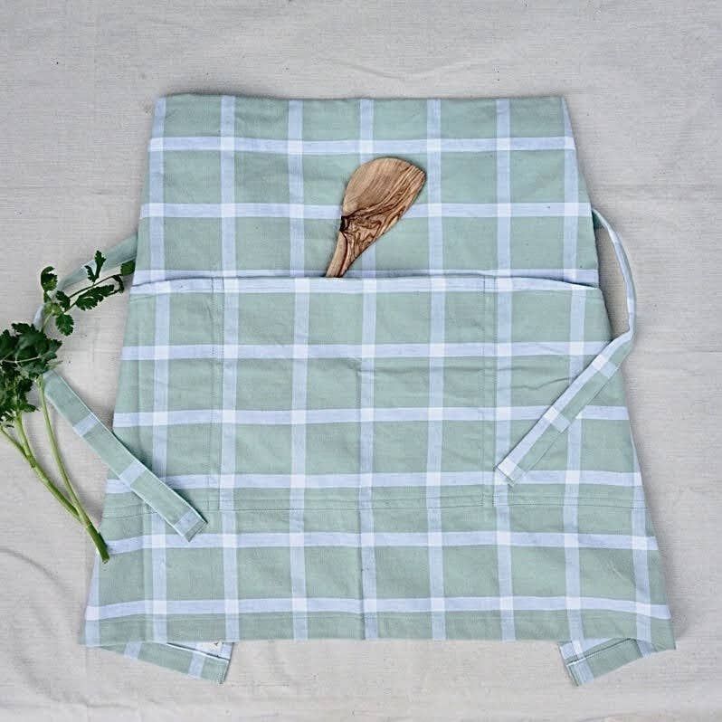 Green Cotton Waist Apron, India