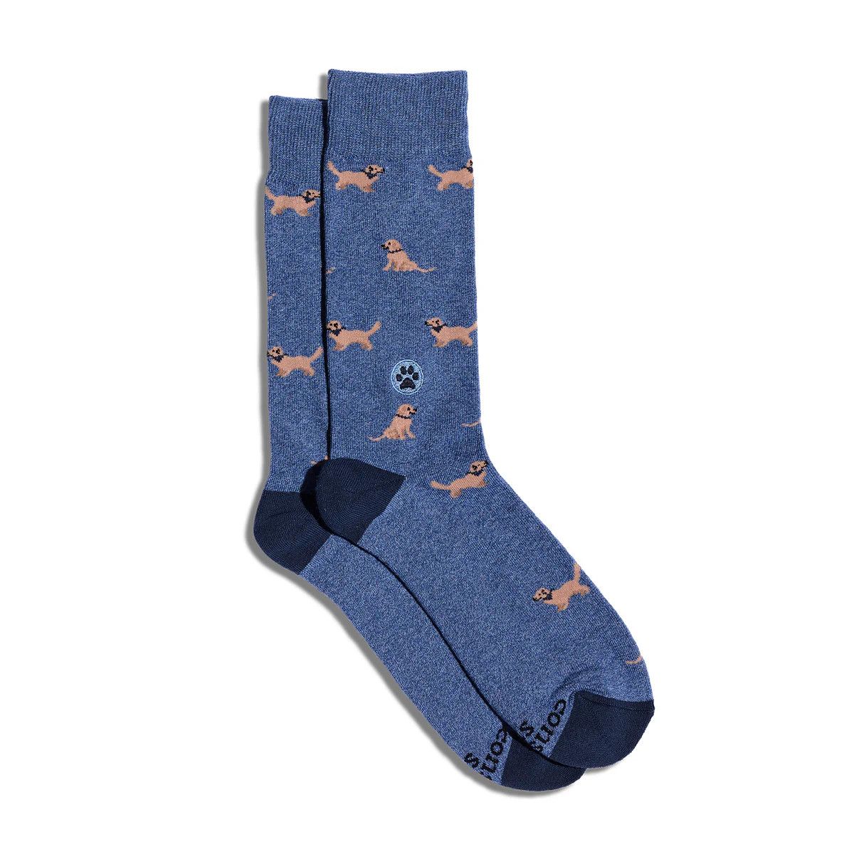 Socks That Save Dogs, Blue, Medium