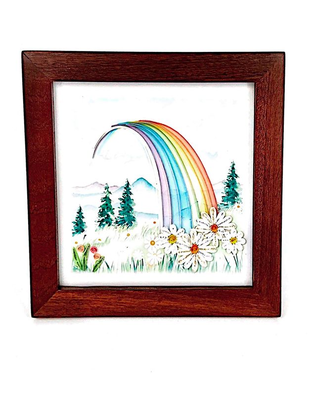 Natural Mahogany Wood Frame 6"x6", Pakistan