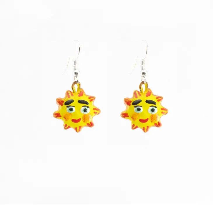 Sun Ceramic Earrings, Guatemala