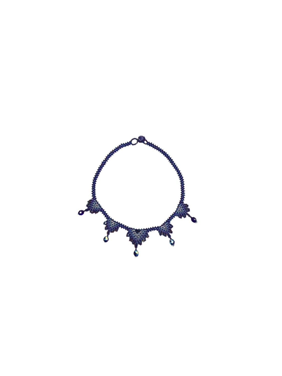 Beaded Necklace-Blue