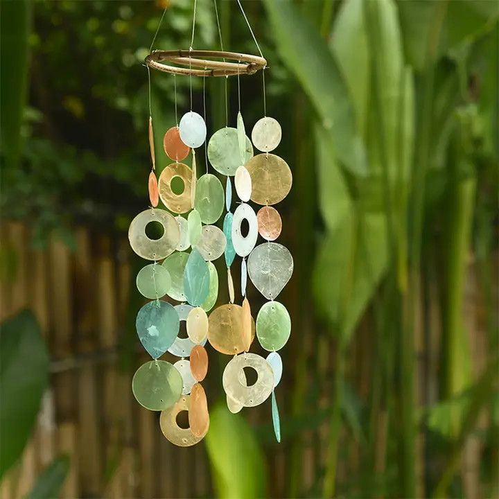 Round Tropical Flowers Chime-Small, Indonesia