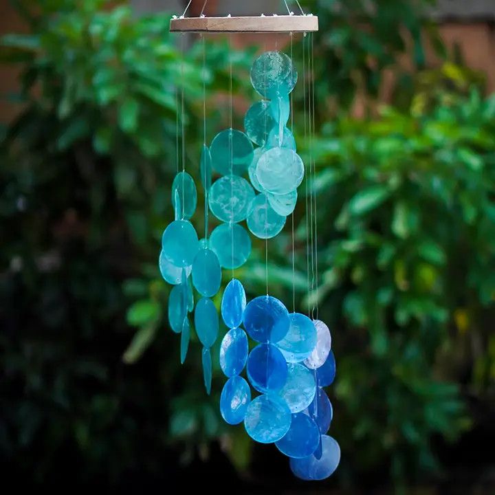Wood Top Blue Water Chime,  Indonesia