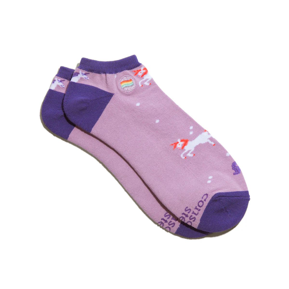 Ankle- Socks That Save LGBTQ Lives, Unicorn, Medium