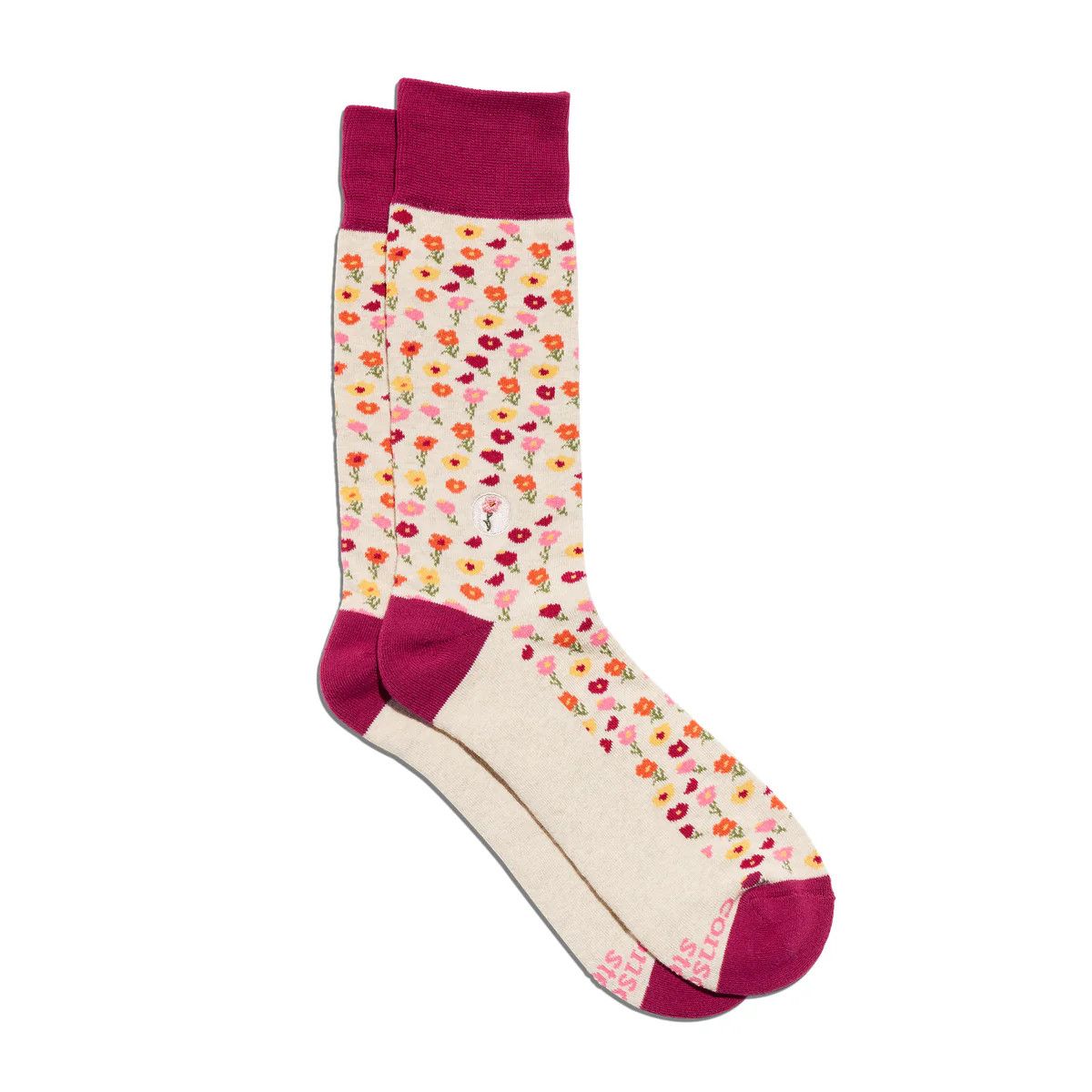 Socks That Support Women's Equality, Flowers, Small